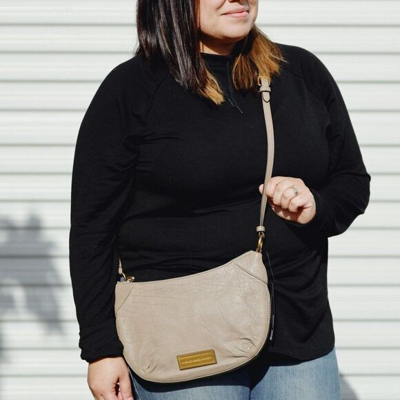 NWT Marc Jacobs Rock Star Expandable Crossbody Bag Warm Zinc - Picture 1 of 10